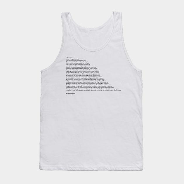 Kurt Vonnegut Quotes Tank Top by qqqueiru